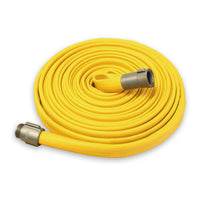 1" Inch Rubber Brush Fire Hose (Aluminum Pipe Fittings) Yellow