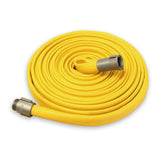 1-1/2" Inch Rubber Wildland Fire Hose (Aluminum Pipe Fittings) Yellow