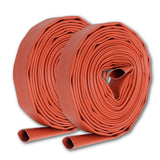 1 1/2" Inch Uncoupled Rubber Fire Hose 300 PSI (No Fittings) Red