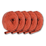 2" Inch Uncoupled Rubber Fire Hose 300 PSI (No Fittings) Red