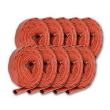 1 3/4" Inch Uncoupled Rubber Fire Hose 300 PSI (No Fittings) Red