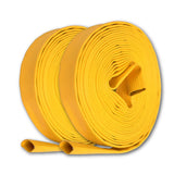 2" Inch Uncoupled Rubber Fire Hose 300 PSI (No Fittings) Yellow