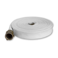 1-1/2" Inch Brush Fire Hose (Aluminum Pipe Fittings) White