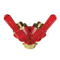 Brass Gated Wye Valve 2.5" Female x (2) 1.5" Male Outlets