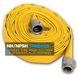 1" Inch Rubber Covered Fire Hose:FireHoseSupply.com